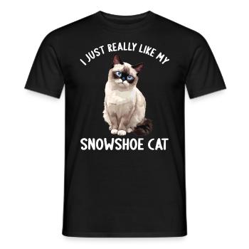 Chaton raquette Chat raquette - T-shirt homme - noir - Devant - AI Model Male 178 light (178cm)