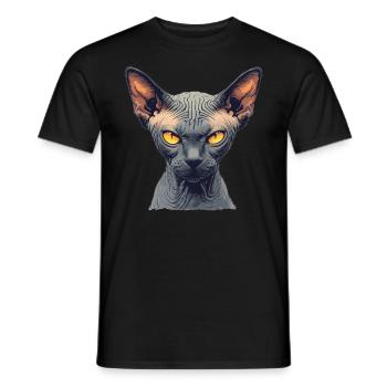 Sphynx Kätzchen Sphynx Katze - Männer T-Shirt - Schwarz - Vorne - AI Model Male 178 light (178cm)
