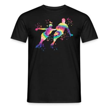 Eiskunstläufer Schlittschuhlaufen Eiskunstlauf - Männer T-Shirt - Schwarz - Vorne - AI Model Male 178 light (178cm)
