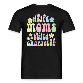 Les mamans bizarres construisent leur caractère - T-shirt homme - noir - Devant - AI Model Male 178 light (178cm)