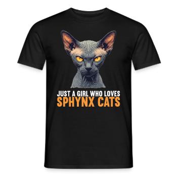 Sphynx Kitten Sphynx Cat - Men's T-Shirt - black - Front - AI Model Male 178 light (178cm)