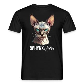 Sphynx Kitten Sphynx Cat - Men's T-Shirt - black - Front - AI Model Male 178 light (178cm)