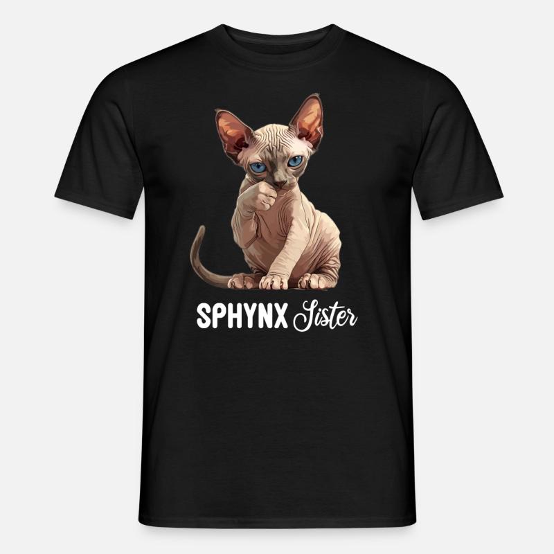Sphynx Chaton Sphynx Chat - T-shirt homme - noir