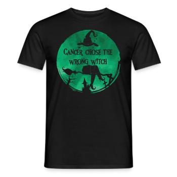 Cancer Witch Green Liver Cancer - Men's T-Shirt - black - Front - AI Model Male 178 light (178cm)