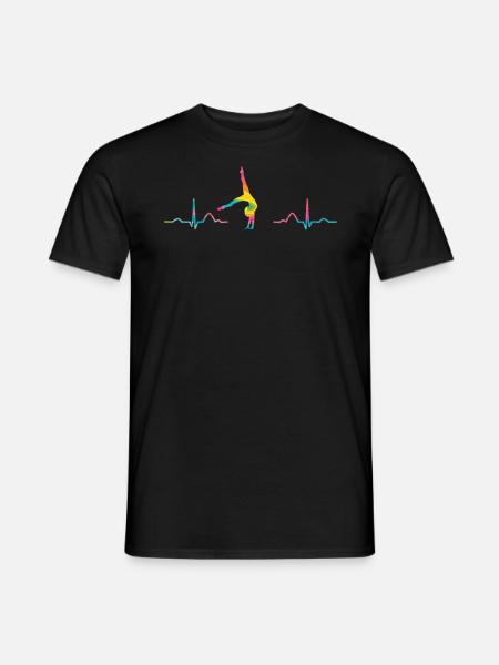 Gymnastik Ekg Boden Rhythmische Gymnastik - Männer T-Shirt - Schwarz