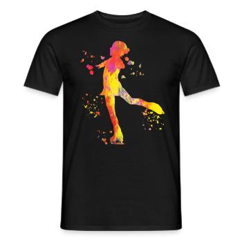 Eiskunstläufer Schlittschuhlaufen Eiskunstlauf - Männer T-Shirt - Schwarz - Vorne - AI Model Male 178 light (178cm)