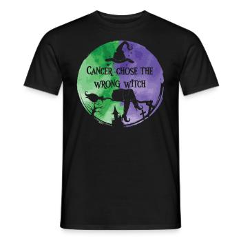 Cancer Sorcière Vert Violet Anal Cancer - T-shirt homme - noir - Devant - AI Model Male 178 light (178cm)