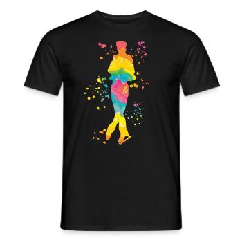 Eiskunstläufer Schlittschuhlaufen Eiskunstlauf - Männer T-Shirt - Schwarz - Vorne - AI Model Male 178 light (178cm)