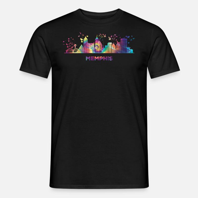 Memphean Skyline Memphis - Männer T-Shirt - Schwarz