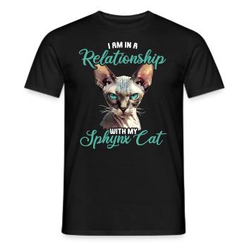 Sphynx Kätzchen Sphynx Katze - Männer T-Shirt - Schwarz - Vorne - AI Model Male 178 light (178cm)