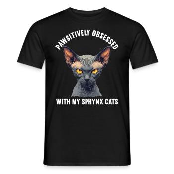 Sphynx Kitten Sphynx Cat - Men's T-Shirt - black - Front - AI Model Male 178 light (178cm)