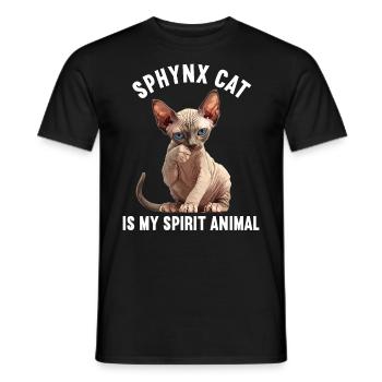 Sphynx Kätzchen Sphynx Katze - Männer T-Shirt - Schwarz - Vorne - AI Model Male 178 light (178cm)