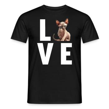 Sphynx Kitten Sphynx Cat - Men's T-Shirt - black - Front - AI Model Male 178 light (178cm)