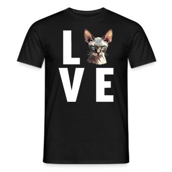 Sphynx Kätzchen Sphynx Katze - Männer T-Shirt - Schwarz - Vorne - AI Model Male 178 light (178cm)