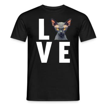 Sphynx Kätzchen Sphynx Katze - Männer T-Shirt - Schwarz - Vorne - AI Model Male 178 light (178cm)