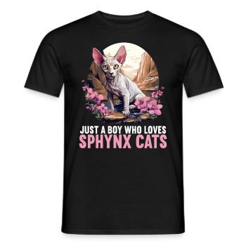 Sphynx Kitten Sphynx Cat - Men's T-Shirt - black - Front - AI Model Male 178 light (178cm)
