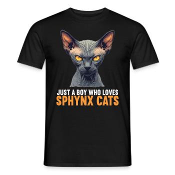 Sphynx Kitten Sphynx Cat - Men's T-Shirt - black - Front - AI Model Male 178 light (178cm)