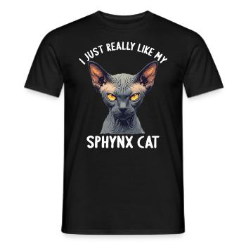 Sphynx Kätzchen Sphynx Katze - Männer T-Shirt - Schwarz - Vorne - AI Model Male 178 light (178cm)