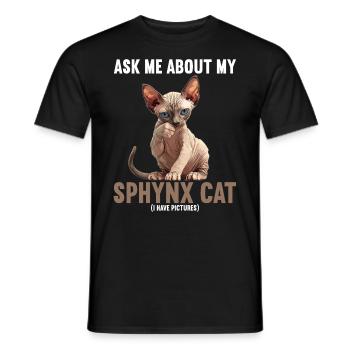Sphynx Kätzchen Sphynx Katze - Männer T-Shirt - Schwarz - Vorne - AI Model Male 178 light (178cm)