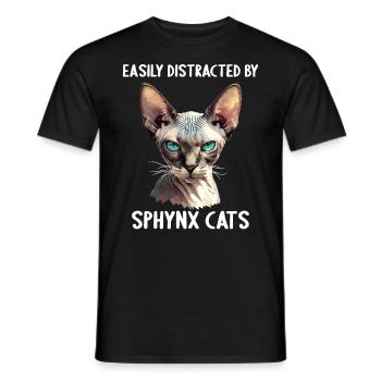 Sphynx Kätzchen Sphynx Katze - Männer T-Shirt - Schwarz - Vorne - AI Model Male 178 light (178cm)