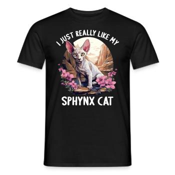 Sphynx Kätzchen Sphynx Katze - Männer T-Shirt - Schwarz - Vorne - AI Model Male 178 light (178cm)