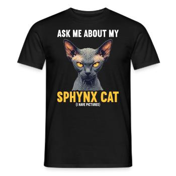 Sphynx Kitten Sphynx Cat - Men's T-Shirt - black - Front - AI Model Male 178 light (178cm)