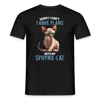 Sphynx Kätzchen Sphynx Katze - Männer T-Shirt - Schwarz - Vorne - AI Model Male 178 light (178cm)
