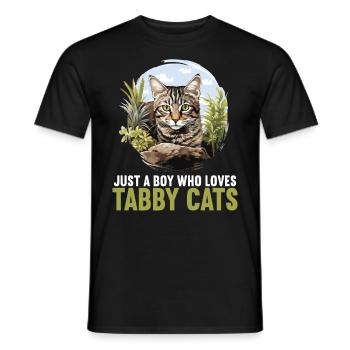 Tabby Kitten Tabby Cat - Men's T-Shirt - black - Front - AI Model Male 178 light (178cm)