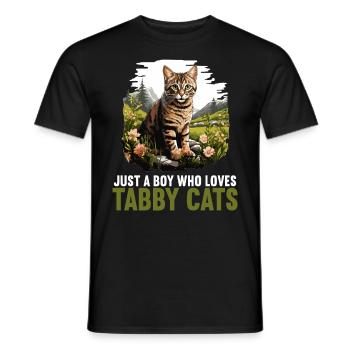 Tabby Kitten Tabby Cat - Men's T-Shirt - black - Front - AI Model Male 178 light (178cm)