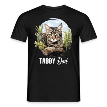 Tabby Kitten Tabby Cat - Men's T-Shirt - black - Front - AI Model Male 178 light (178cm)