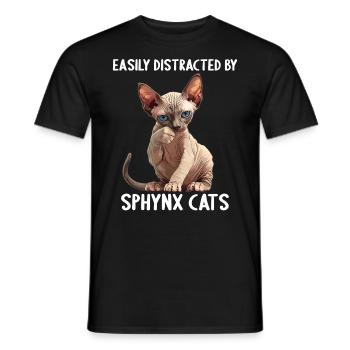 Sphynx Kätzchen Sphynx Katze - Männer T-Shirt - Schwarz - Vorne - AI Model Male 178 light (178cm)