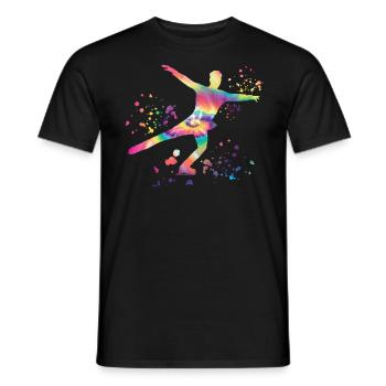 Eiskunstläufer Schlittschuhlaufen Eiskunstlauf - Männer T-Shirt - Schwarz - Vorne - AI Model Male 178 light (178cm)