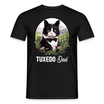 Tuxedo Kätzchen Tuxedo Katze - Männer T-Shirt - Schwarz - Vorne - AI Model Male 178 light (178cm)