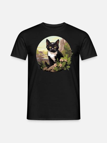 Tuxedo Chaton Tuxedo Cat - T-shirt homme - noir