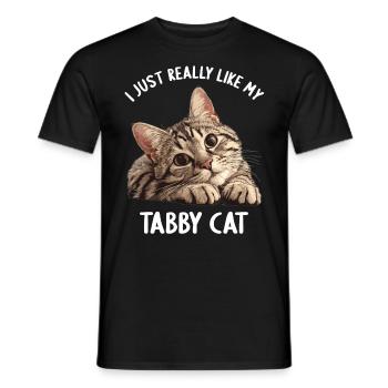 Tabby Kitten Tabby Cat - Men's T-Shirt - black - Front - AI Model Male 178 light (178cm)