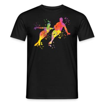 Eiskunstläufer Schlittschuhlaufen Eiskunstlauf - Männer T-Shirt - Schwarz - Vorne - AI Model Male 178 light (178cm)