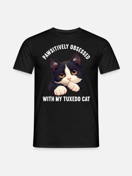Tuxedo Kitten Tuxedo Cat - Men's T-Shirt - black