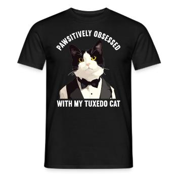 Tuxedo Kätzchen Tuxedo Katze - Männer T-Shirt - Schwarz - Vorne - AI Model Male 178 light (178cm)