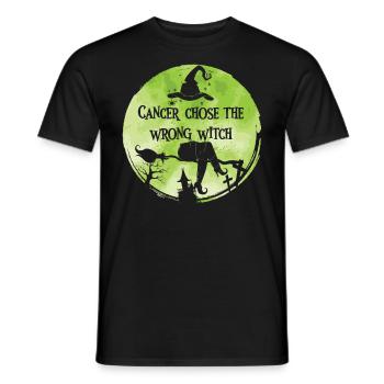 Sensibilisation au lymphome du tilleul de sorcière du cancer - T-shirt homme - noir - Devant - AI Model Male 178 light (178cm)