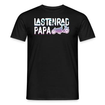 Lastenrad Papa Retro Fahhrad Cargobike - Männer T-Shirt - Schwarz - Vorne - AI Model Male 178 light (178cm)