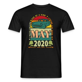 May 2020, May 2020, May 2020 birthday gift. - Men's T-Shirt - black - Front - AI Model Male 178 light (178cm)