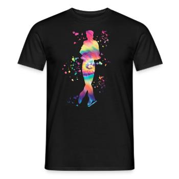 Eiskunstläufer Schlittschuhlaufen Eiskunstlauf - Männer T-Shirt - Schwarz - Vorne - AI Model Male 178 light (178cm)