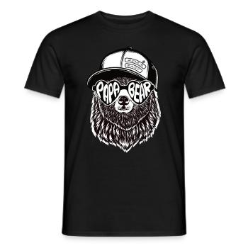 Dad Bear Husband Father Family Father's Day - Men's T-Shirt - black - Front - AI Model Male 178 light (178cm)