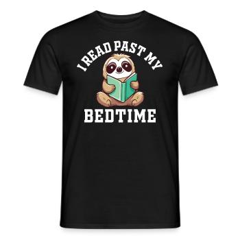 Je lis après le coucher lire paresseux - T-shirt homme - noir - Devant - AI Model Male 178 light (178cm)