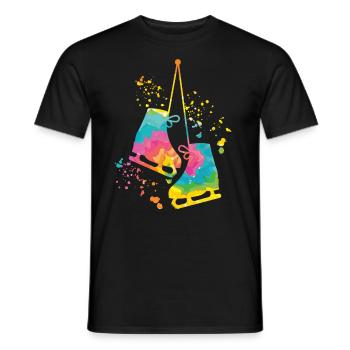 Eiskunstläufer Schlittschuhlaufen Eiskunstlauf - Männer T-Shirt - Schwarz - Vorne - AI Model Male 178 light (178cm)