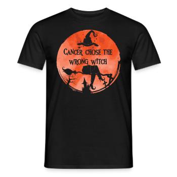 Cancer Sorcière Orange Cancer du rein - T-shirt homme - noir - Devant - AI Model Male 178 light (178cm)