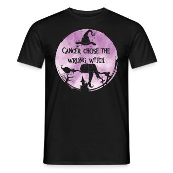 Cancer Witch Orchid Testicular Cancer - Men's T-Shirt - black - Front - AI Model Male 178 light (178cm)
