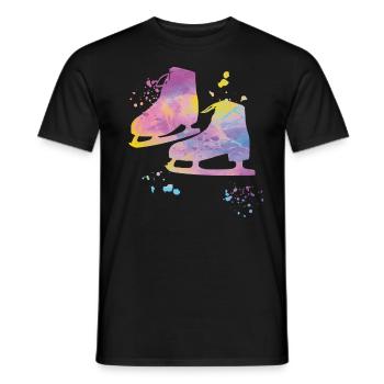 Eiskunstläufer Schlittschuhlaufen Eiskunstlauf - Männer T-Shirt - Schwarz - Vorne - AI Model Male 178 light (178cm)
