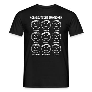 North German emotions - Men's T-Shirt - black - Front - AI Model Male 178 light (178cm)