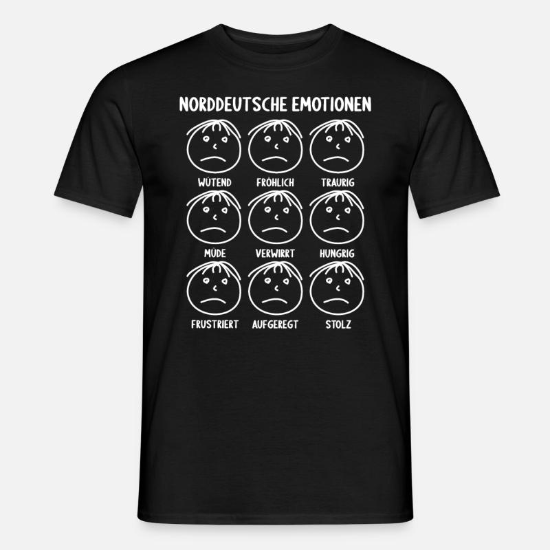 Norddeutsche Emotionen - Männer T-Shirt - Schwarz